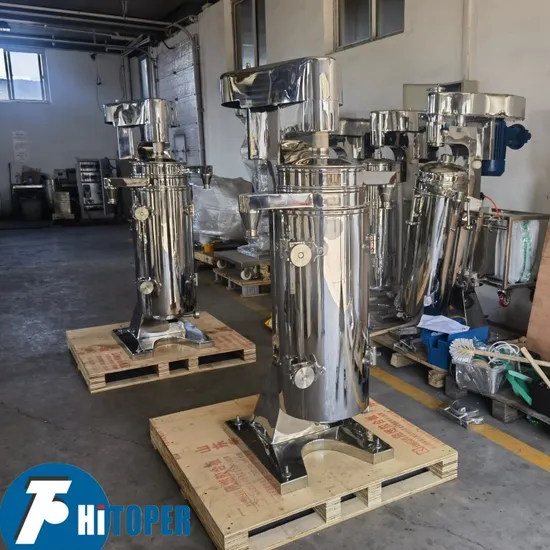 Tigela Tubular Centrífuga de Alta Velocidade Separador Sólido Líquido de Óleo de Coco