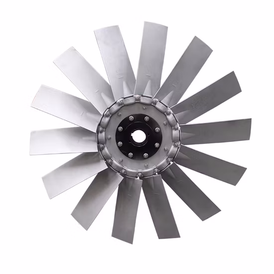 Pás de ventilador axial de liga de alumínio para compressor de ar de parafuso