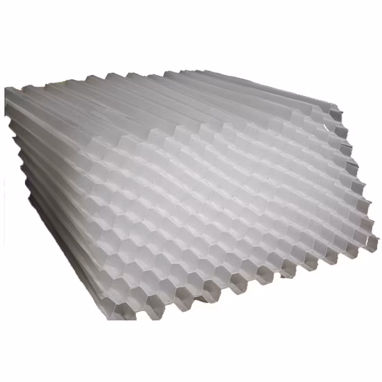 1000*1000mm Material PVC PP Hexagonal Inclinado Clarificador Lamela Folha Tubo Settler Lamela Clarificadores para Tratamento de Água