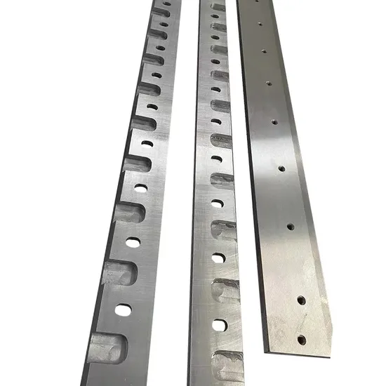 Lâmina de parafuso de corte transversal para máquina de papel ondulado BHS Incrustação de carboneto de tungstênio