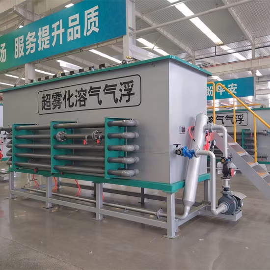 Sistema de flotação de ar dissolvido em tanque Daf para tratamento de águas residuais industriais